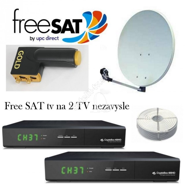 Satelitny komplet na2TV AB600 HD + FreeSat karta