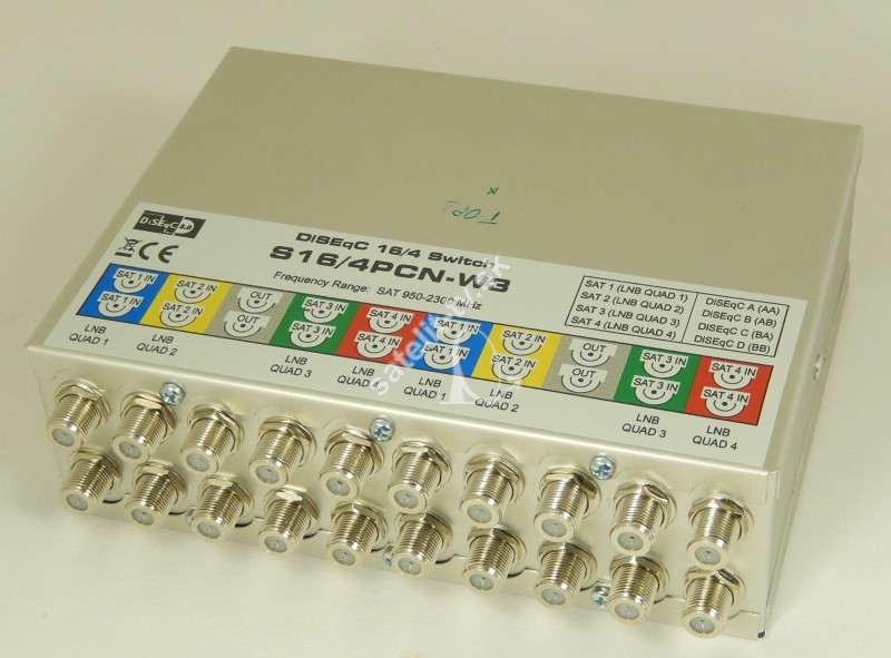 DiSEqC prepínač  S16/4PCN-W3