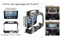 Plastový rámik na rádio Kia Sportage 2010-2017   + komplet káble