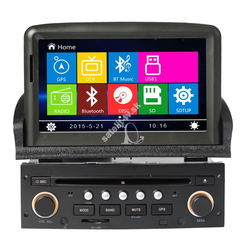 Multimediálne rádio Peugeot 307 2diely GPS-DVD-RDS