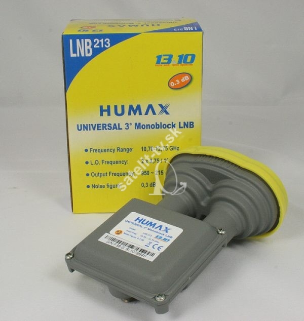 LNB HUMAX monoblock Singel 0,3 dB   3 stupne